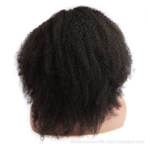 150 density Lace Frontal Kinky Curly Wig,Virgin Cuticle Aligned Human Hair Wigs
